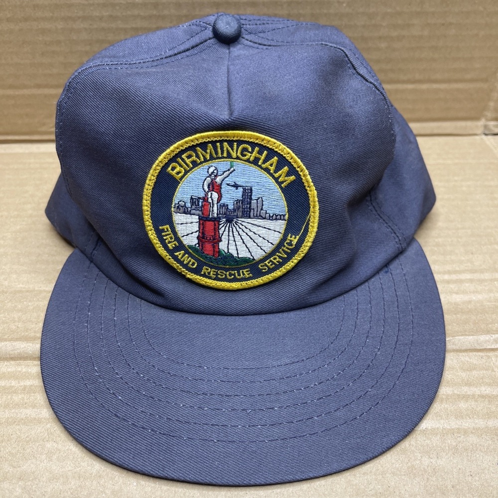 Vintage Birmingham Fire Rescue Service Hat R&R Uniforms USA Firefighter Named